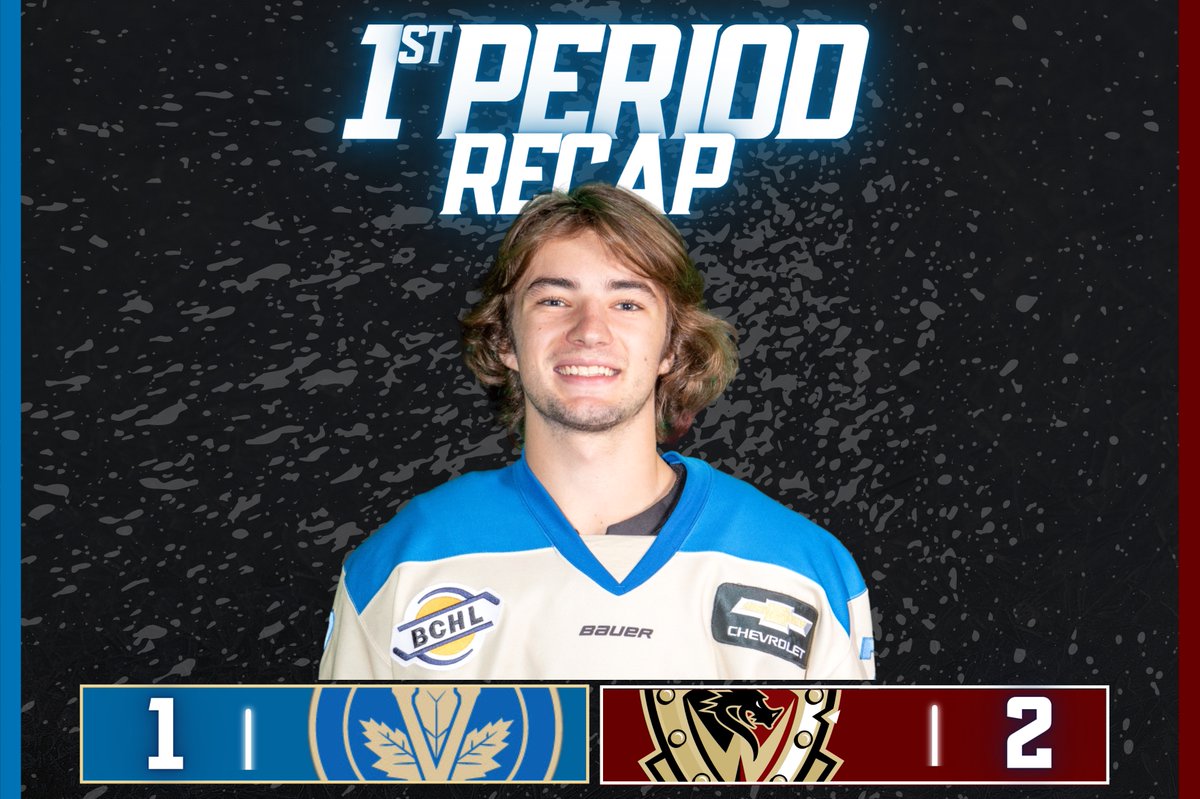 PentictonVees's tweet photo. Ethan Mann cut the Warriors lead in half as Penticton heads to the dressing room trailing by a 2-1 score. 

SOG 11-7 Vees after 20 minutes

#BCHL https://t.co/NFQVm66vWe