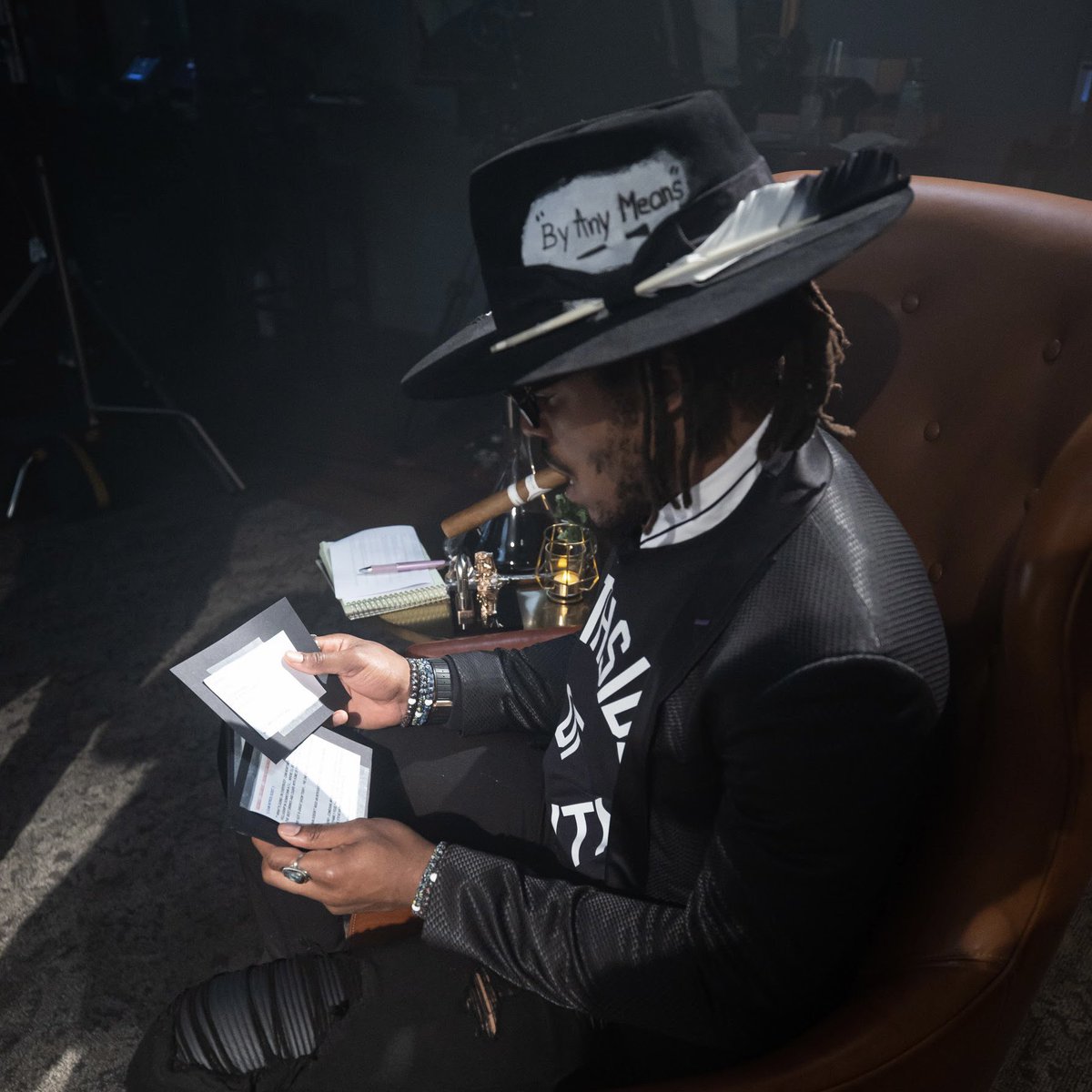 CameronNewton's tweet photo. Hâppÿ Nëw Yëar from @iconic_saga &amp; I • This timë last yëar we were prepping for øûr show “Sip n Smoke with Cam Newton” on @BET | Excïted to see what 2022 brïngs 🤔 https://t.co/ejhYHfYmS0