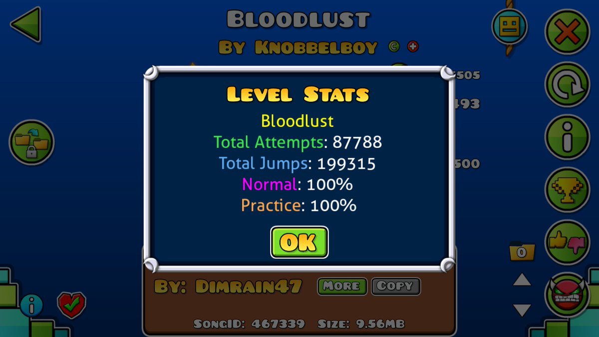 KIIPS2's tweet image. Bloodlust 100% 5 months of playing (New Hardest)