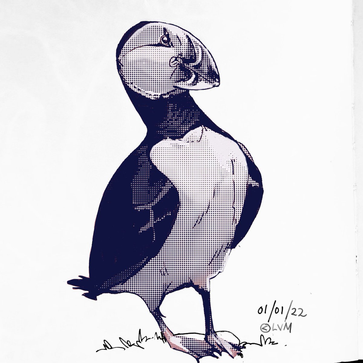 Belacqua_Fish's tweet photo. 01/01/2022. Puffin. #sketch #sketchbook https://t.co/mKox78dmOl