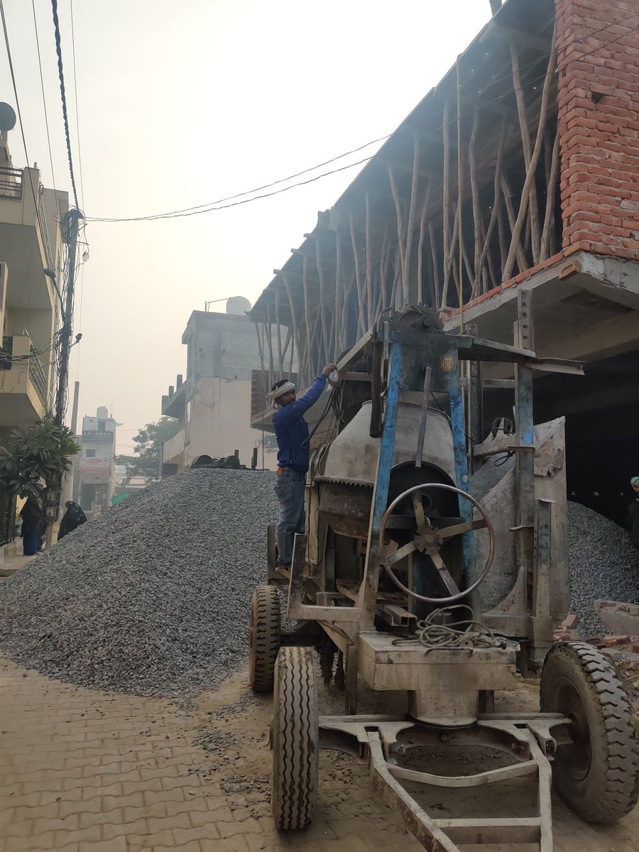 LamaShinjini's tweet photo. Construction material for private construction work being kept on public roads, blocking the entire route. How is one expected to commute?

Is this acceptable? @DC_Gurugram @gurgaonpolice @TrafficGGM
@dcptrafficggm
@MunCorpGurugram was permission sought for such lawlessness? https://t.co/yPlFrtTNZt