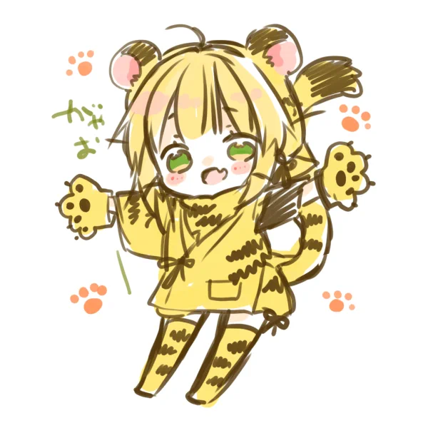 作画の合間のとらもにゃ🐯 