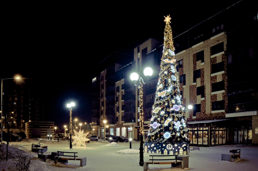 vova_ru's tweet photo. #Красноярск Новогодняя зарисовка. Бульвар Экзюпери на Южном берегу #nikon #2022NewYear https://t.co/O1TZsU9GNw