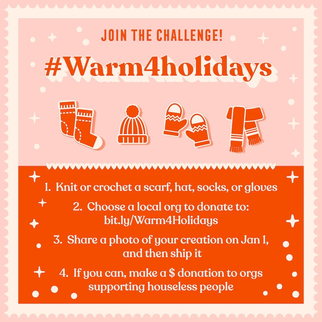 Wrapped up 2021 with a little knitting for #Warm4Holidays!