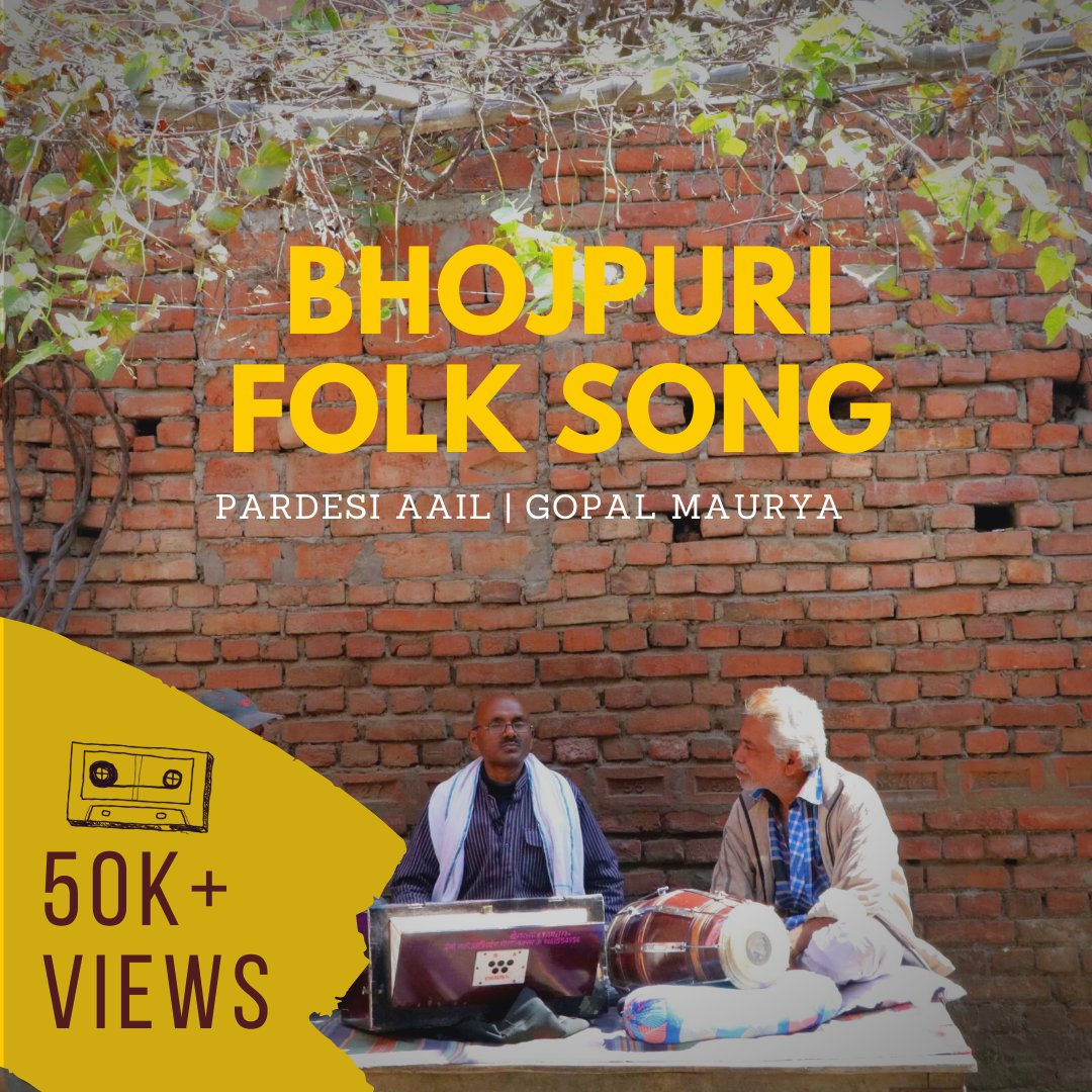 bidesiaproject's tweet photo. One of our folk songs has crossed 50K views on our YT Channel. Do keep supporting us and help us give the world a true taste of #Bhojpuri folk culture.
Link: https://t.co/YiiywAYGQh
.
.
.
.
#Bidesia #folkculture #Bhojpurifolk #musicproject #folkmusic https://t.co/liVKdenJmB