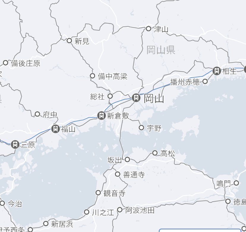 あと1時間ぐらいで岡山に着くけど、岡山駅から鳥取、広島、四国にルートが分かれていてとんでもないハブターミナルじゃん…目的地とか全くないのでどの方面に行くか迷うな…
#意識の低い18切符旅 
