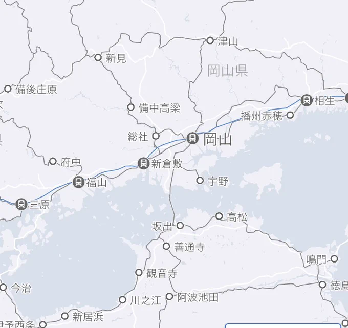 あと1時間ぐらいで岡山に着くけど、岡山駅から鳥取、広島、四国にルートが分かれていてとんでもないハブターミナルじゃん…目的地とか全くないのでどの方面に行くか迷うな…
#意識の低い18切符旅 