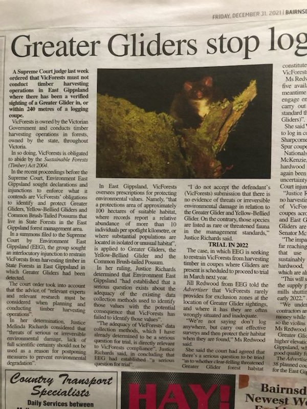 april_reside's tweet photo. Given the decline of greater gliders since I’ve been working as an ecologist, this seems like quite a substantial win. 

Doesn’t seem to have made mainstream news yet though?

⁦@eastgippyforest⁩ ⁦@EcolSocAus⁩ ⁦@abcnews⁩ ⁦@Society4ConBio⁩ ⁦@UQ_CBCS⁩ https://t.co/6JJra4ltCB