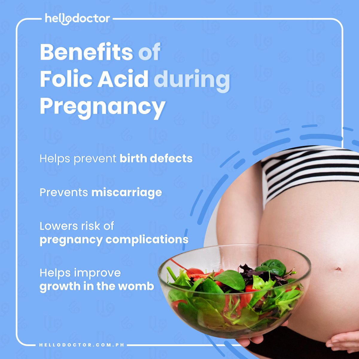 HelloDoctorPH's tweet photo. You have probably heard your doctor talk about folate or folic acid a couple of times. But is folic acid really important for #pregnancy?
Read here: https://t.co/TgSd4G48va
#HelloDoctor #HelloDoctorPH #health #healthtips #pregnancytips #beingpregnant #tipsforpregnancy https://t.co/waxbNXjcjQ