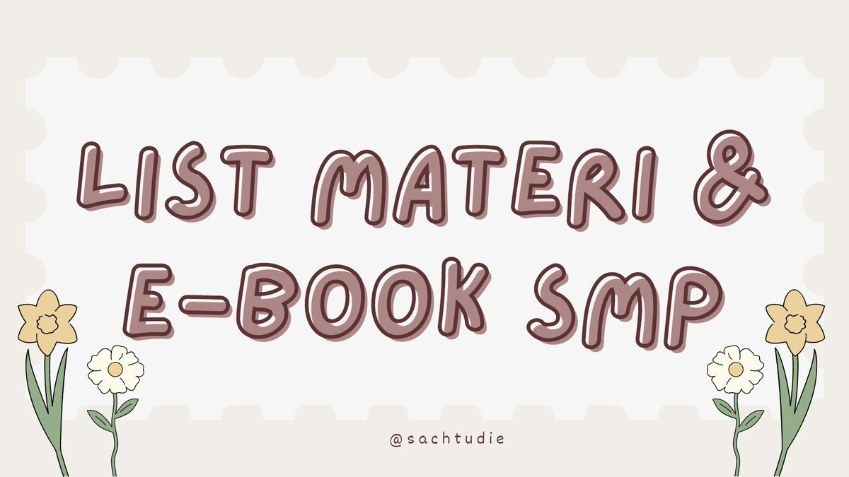 sachtudie's tweet photo. List Materi &amp; E-book SMP lengkap 7, 8, 9. 

❜ ─ A THREAD ─ ❛ https://t.co/GrLjwkiYX1