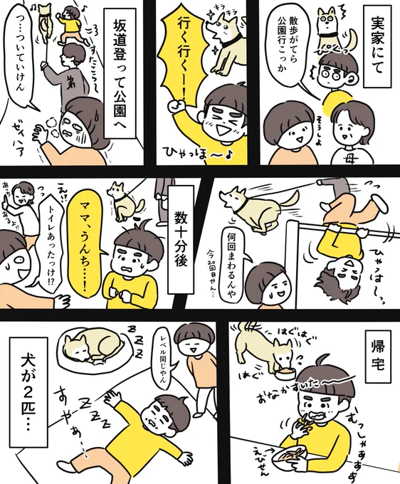 どっちもかわいい。
#育児漫画 #イラスト #漫画 #日常漫画 #犬漫画 