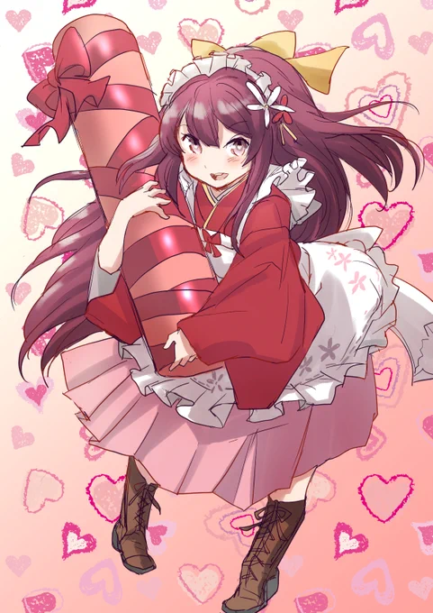 まさかの連続神風ちゃんです
正月にバレンタイン絵を描く自由もある…ということ…! 