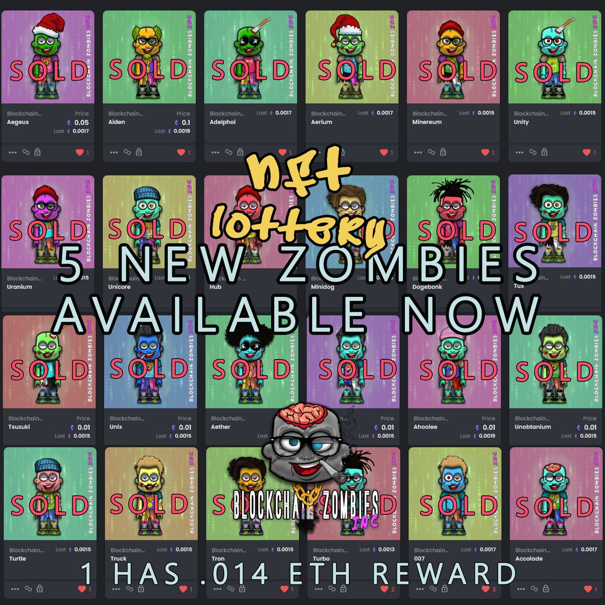 BcZombies's tweet photo. The New Year Payback to our community there are now just 4 zombies on sale &amp; 1 has a new $50 eth reward up for grabs as a special seasonal bonus - but you gotta be in it to win it !!!!

Prizes Payable On Polygon #GasFree 

 Opensea https://t.co/4oEPDC9urB https://t.co/hP963en830
