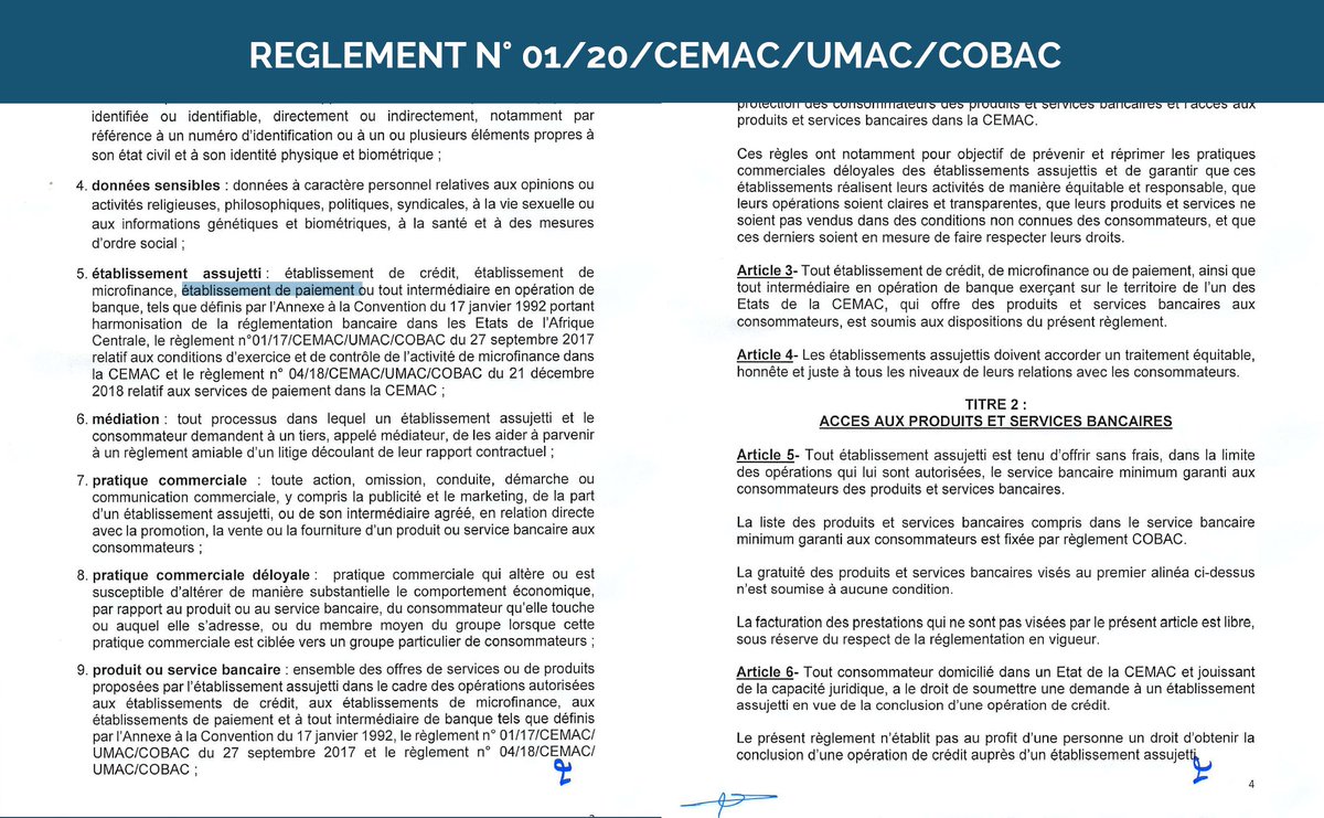 tassingremi's tweet photo. 1/2 Pris sur le mur Facebook de @AnniePayep 🙏🏿
Mon camarade Etienne Mbama le relevait ce matin en lisant la loi en question et si c'est le cas c'est possible que cette loi soit illégale dans le cadre de la CEMAC/COBAC

À l'attention de nos experts
@jtchoufang @africatechie https://t.co/pJiW5iTbBk