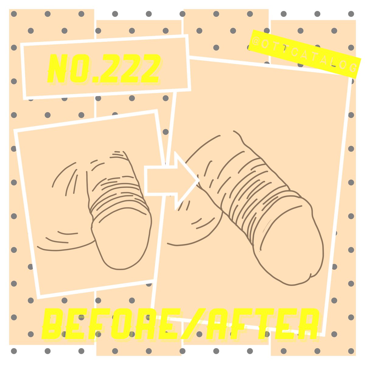ottcatalog's tweet photo. おちんちんカタログ Before&amp;After No.222
#おちんちんはアート 
#おちんちんカタログ256  
#beforeafter https://t.co/nQzbcMfhgM