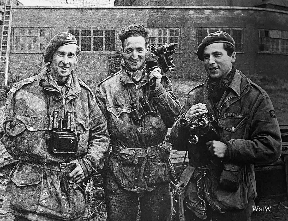 TheWorldatWar2's tweet photo. Sergeants Smith,Walker and Lewis from the Army Film & photographic Unit who jumped on the first day of Operation Market Garden - Sept 1944. This was taken shortly after being evacuated across the Rhine. #ww2 #worldwar2 #marketgarden #operationmarketgarden #remegen https://t.co/DhgiBZNCyW
