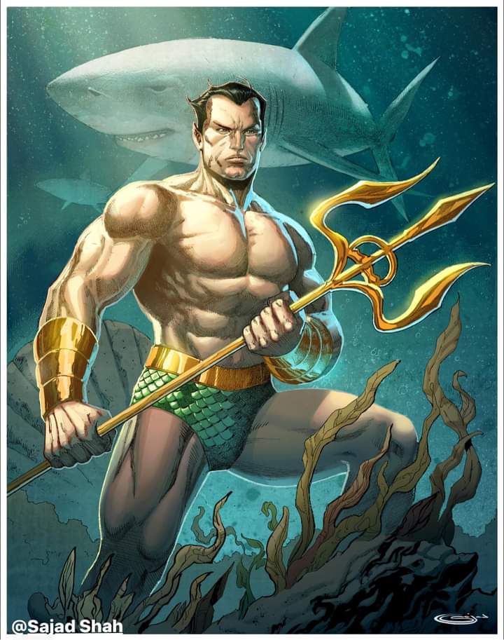 [commission] le Prince des mers vous souhaite un bon 2022
#Namor #SajadShah
#comics #marvel #MarvelComics #SuperHero #bd #drawing