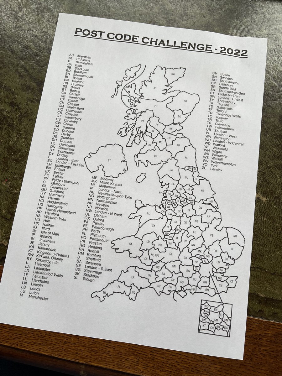 ExplorerCoffees's tweet photo. Along with other @VeteranOwnedUk businesses weβre going to have a go at completing this over the next 12 months. Will colour in (yes I am 48β¦) each area when we receive an order from within that Post Code. Stay tuned for updates π #PostCodeChallenge https://t.co/XBzWwedyt1