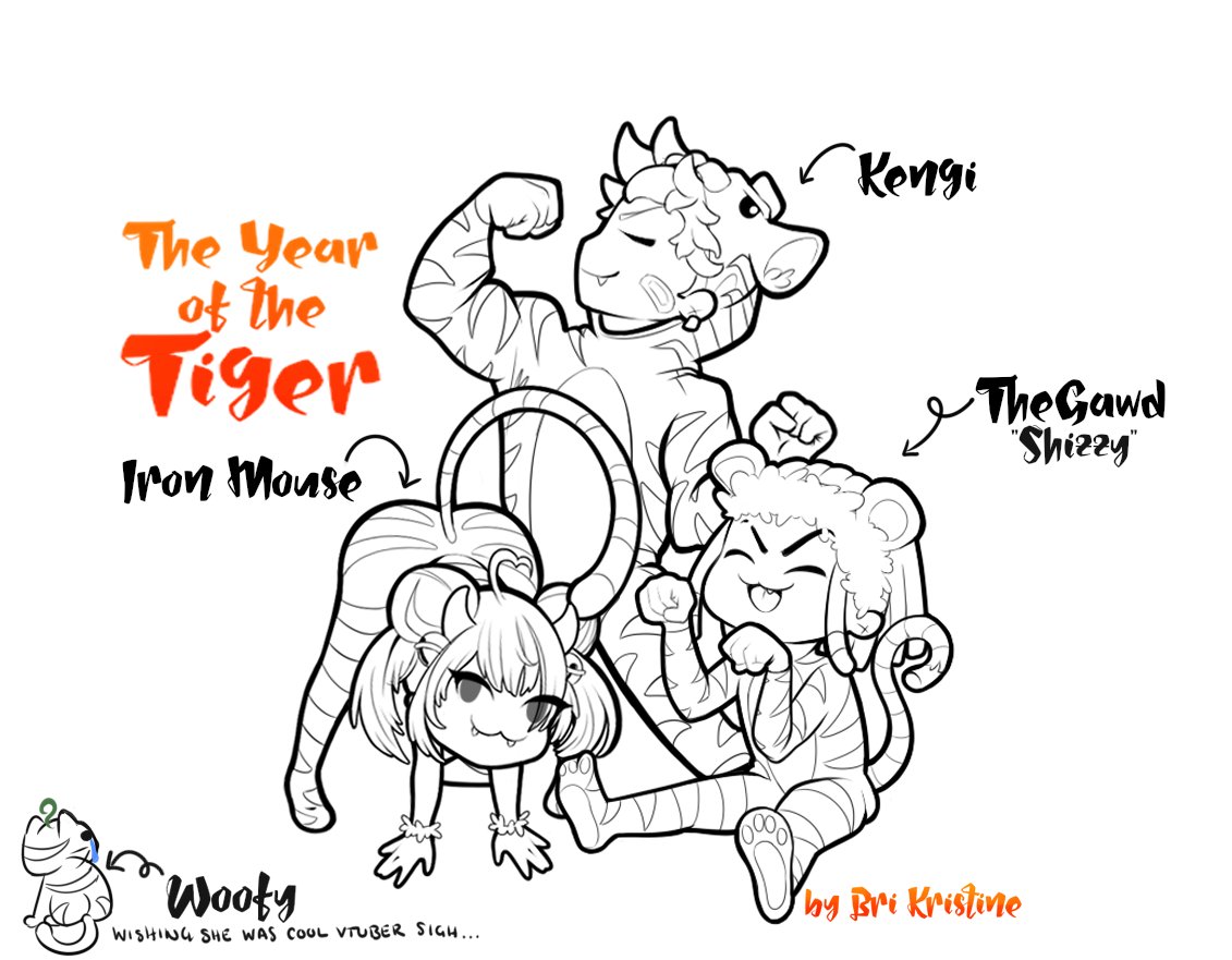 Welcome to the Year of the Tiger! 🐯

Celebrating the year right with your fav vtubers <a href="/ironmouse/">ironmouse🇵🇷😈💖</a> <a href="/SunKenjiVT/">Kenji 🐒</a> <a href="/visecs/">VI Seconds is Gone....</a> and.... maybe @ItsWoofy one day. 

#YearOfTheTiger #ironmouseart #KenjiArt #theGawdArt