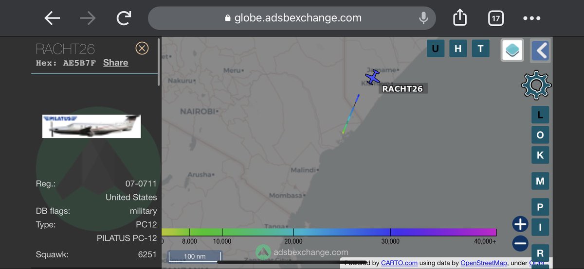 TheSnoopySnoop's tweet photo. 🇺🇸 #RACHT26 #U28A #USAF 🇺🇸 

Returning from #Somalia to #Kenya 

#AE5B7F 07-0711

#haveglass #AvGeek #planespotting #milair #AFSOC https://t.co/Ho5CpOC6Wf