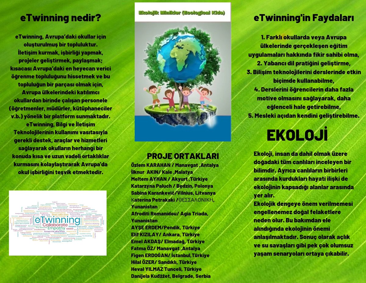 Ekolojik Minikler (Ecological Kids) adlı eTwinning projemizin tanıtım broşürü☘️
<a href="/tcmeb/">Millî Eğitim Bakanlığı</a> <a href="/ersinyazici1/">Ersin YAZICI</a> <a href="/antalyamem07/">Antalya İl Millî Eğitim Müdürlüğü</a> <a href="/huseyiner07/">Hüseyin ER</a> <a href="/AntalyaMemArge/">ANTALYA MEM ARGE</a> <a href="/tretwinning/">eTwinning Türkiye</a> <a href="/eTwinningAnt07/">eTwinning Antalya</a> @_akadirdemir <a href="/manavgatmem/">Manavgat İlçe Milli Eğitim Müdürlüğü</a> <a href="/FTurkoz07/">Fatih Türköz 🇹🇷</a> <a href="/manavgatanaokul/">Manavgat Anaokulu</a> <a href="/muratanlar07/">Murat Anlar</a> <a href="/fatmaoz_07/">Fatma ÖZ</a>