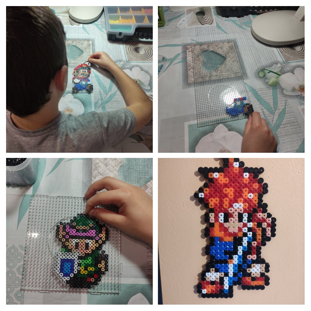 PierreLAVERGNE8's tweet photo. Préparation d'une décoration pour le coin #RETROGAMING , merci a mon fils pour ses #pixelart #qixels #Mario #Nintendo #ChronoTrigger #retrogames #pixelartist #family https://t.co/k1wsEC5Hks