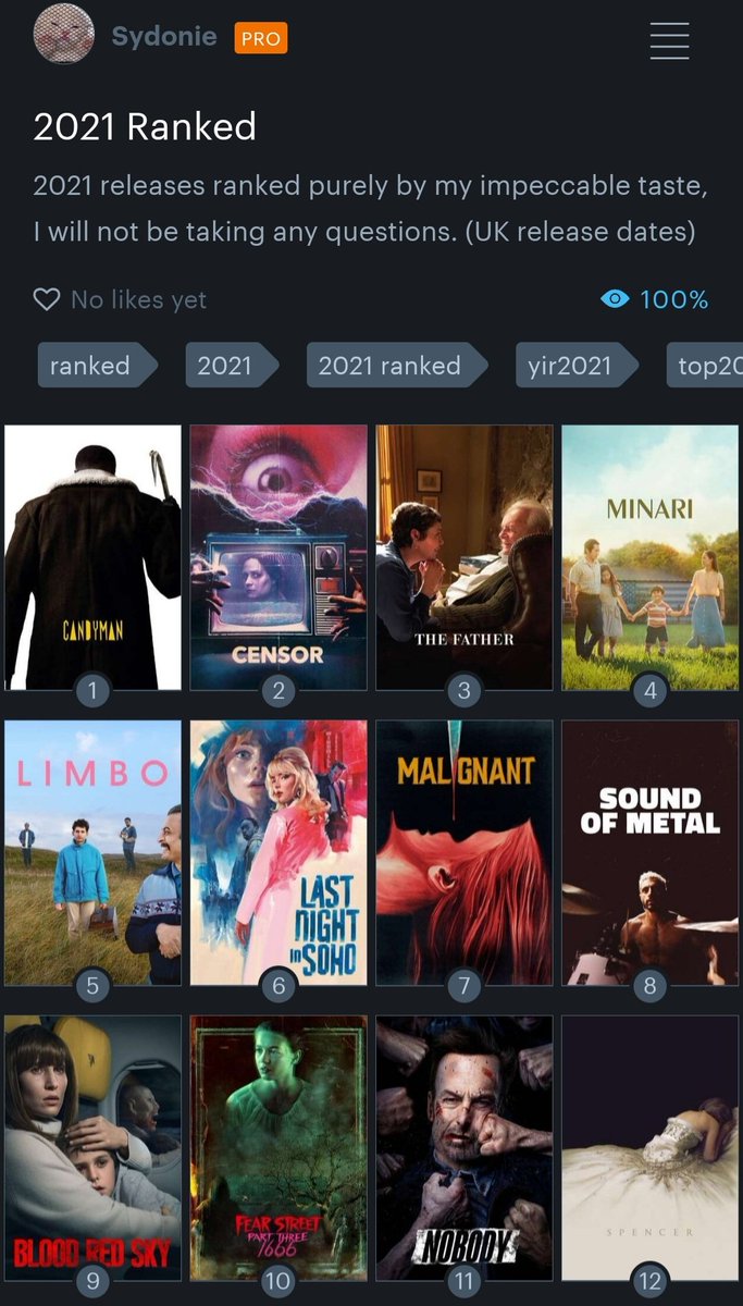 dejectedpunk's tweet photo. A frankly flawless ranking x https://t.co/4LaYskkhl4