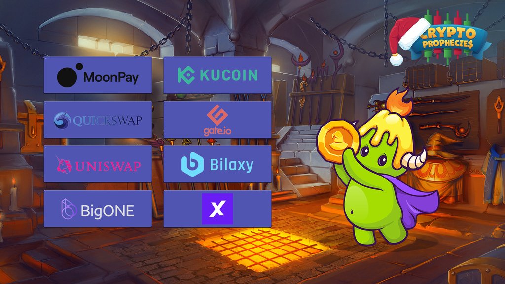 crypto_prophets's tweet photo. 💰 TCP is the 🗝️ to an awesome #CryptoProphecies experience🔥
Use MoonPay in-app to buy cryptos, which you can swap for $TCP on QuickSwap!
Or get it on these exchanges NOW!
✅ Kucoin
✅ https://t.co/TTcslMitJi
✅ UniSwap
✅ Bilaxy
✅ BigONE
✅ TimeX
✅ QuickSwap https://t.co/kvhk1WlBlD