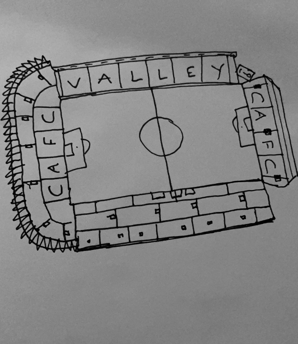 DrawnStadiums's tweet photo. The Valley, which doesn’t look like this and is the home of Charlton Athletic https://t.co/K5X1rdF6M9