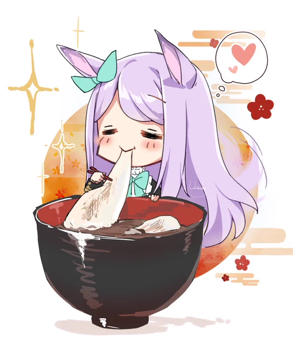 お正月はおしるこですわ!!🎍✨✨
#ウマ娘 #メジロマックイーン 