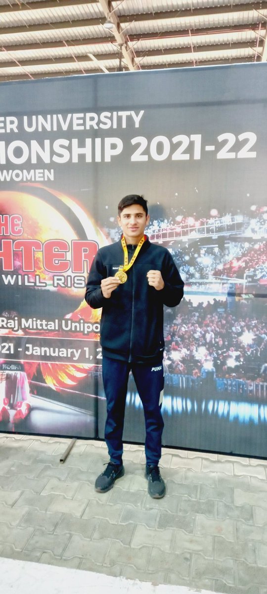 BoxerSiwach's tweet photo. All India 🇮🇳 inter university Jalndar Punjab in Gold Medal 🏅. https://t.co/SCy4rjNpNI