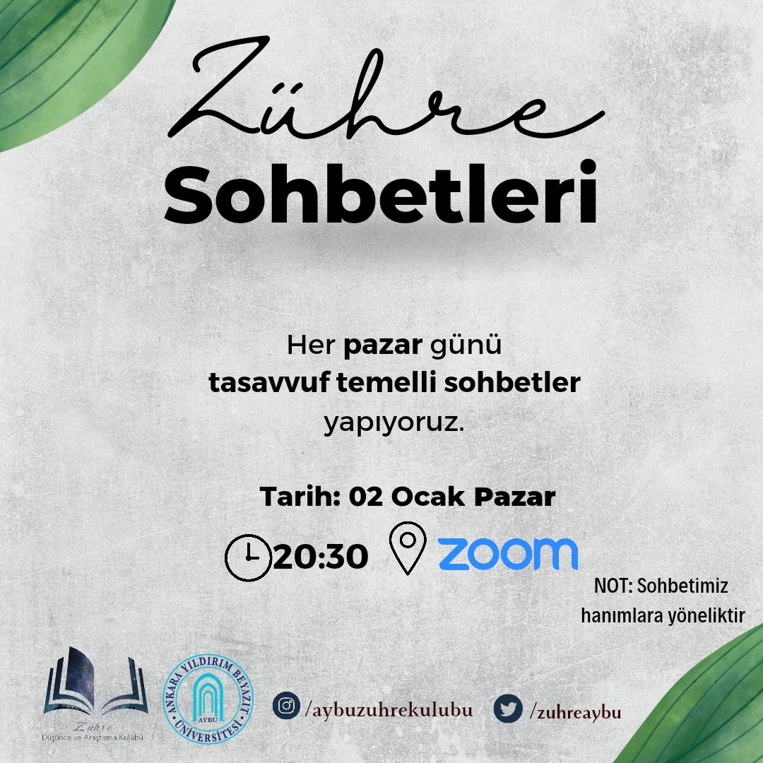 Kulübümüz gün geçtikçe faaliyetlerimizle büyümeye devam ediyor! 📚

Her hafta pazar günleri gerçekleştirdiğimiz tasavvuf temelli sohbetlerimize sizler de davetlisiniz ☺️🌷