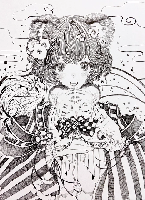 「素敵な一年になりますように」

2022年初描きペン画!
今年もよろしくお願いいたします🎍🐯 