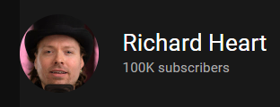 RichardHeartWin's tweet image. 100k subs on YouTube! Thanks everyone!  #HEXicans #HEXflex #HEXican PulseX.com | PulseChain.com | HEX.com