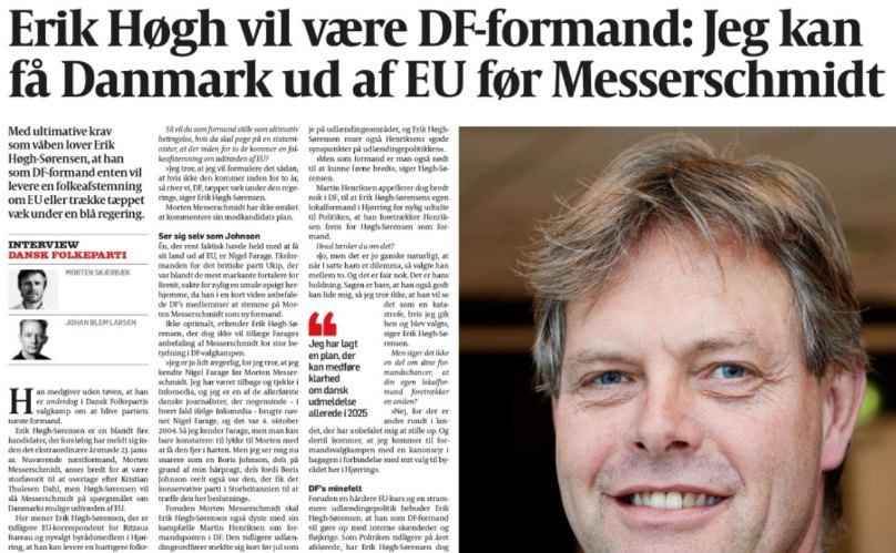 HoghSorensen's tweet photo. Mit Boris Johnson-hår nævnes i interviewet med @politiken om min plan for #Danexit #Dexit #Danxit #Daxit 🇩🇰❤️ Kært barn har mange navne! #ViDerElskerDanmarkOgDemokrati #Brexit 👍🇬🇧 #dkpol #dkbiz #dkmedier #dkgreen https://t.co/QVWnL9sWOQ