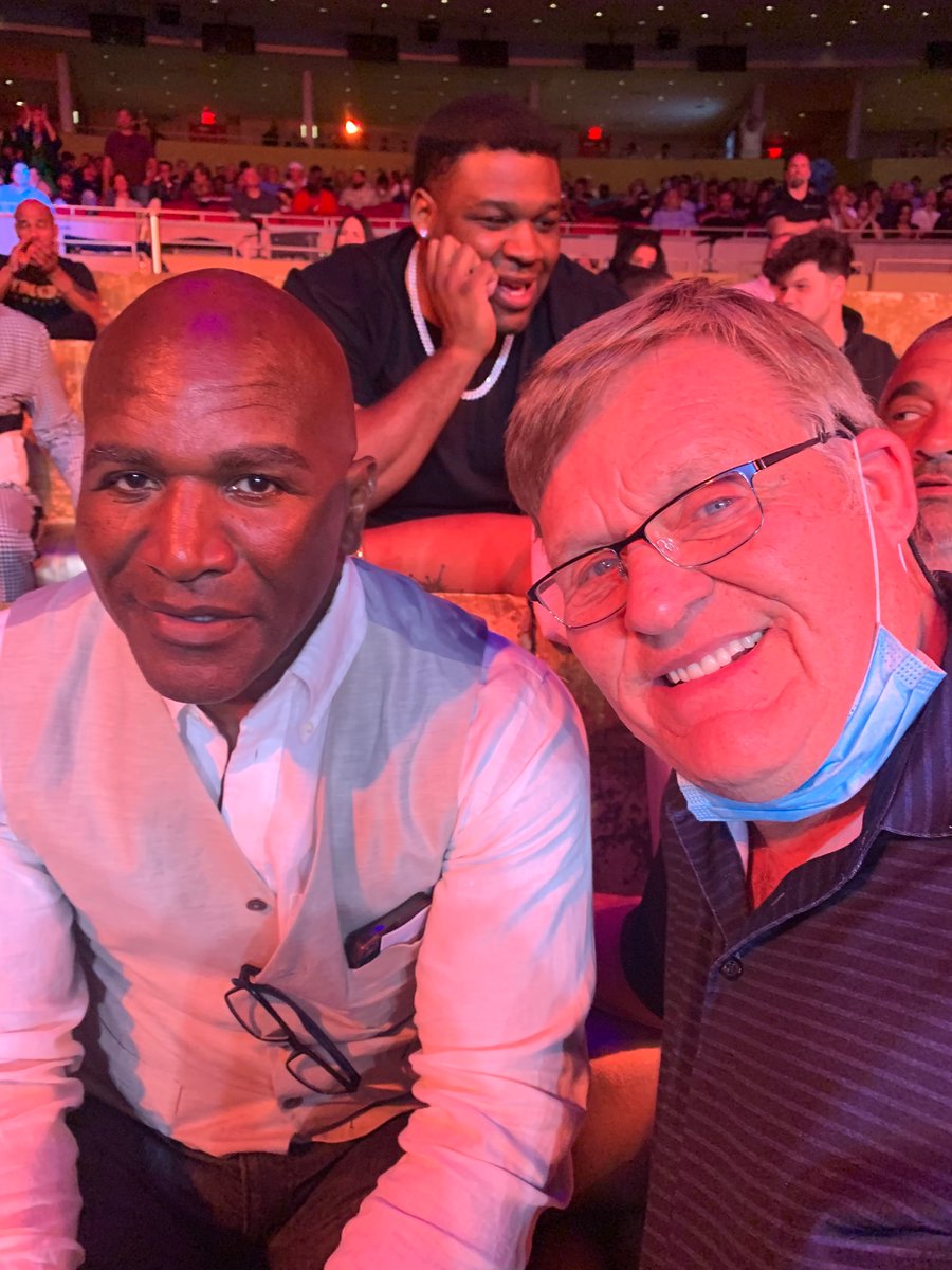 RLonger's tweet photo. Cooper and my dad were able to meet the great Evander the real deal Holyfield. #OrtizMartin #Foxpbc https://t.co/IZKmy5MHKd