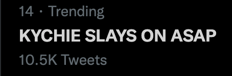 anonc78's tweet photo. wow you guys are still going. please don't forget to eat and hydrate. thank you!
KYCHIE SLAYSS ON ASAP https://t.co/XRpZA8rzro