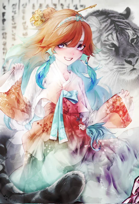 #artsofashes
Korean traditional fuku tenchou! 