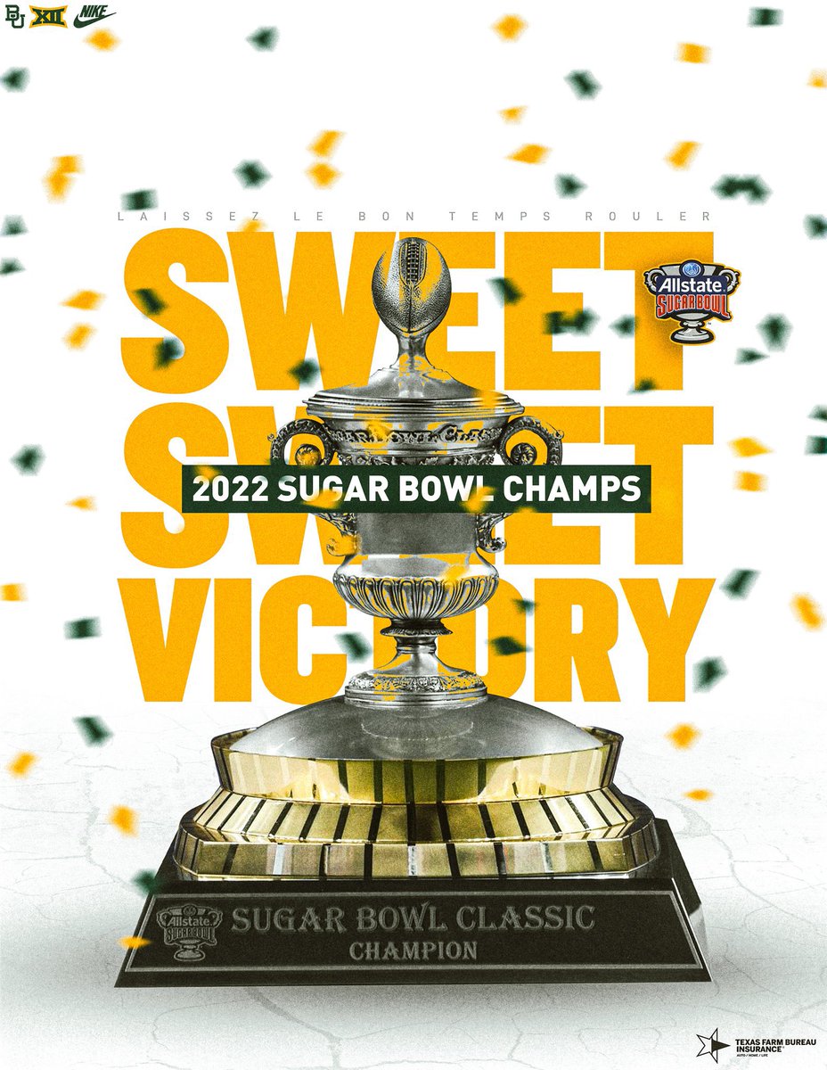 BaylorSpirit's tweet photo. Welcoming 2022 in style - oh so SWEET!!! #SicEm https://t.co/Q9OK44BmHX