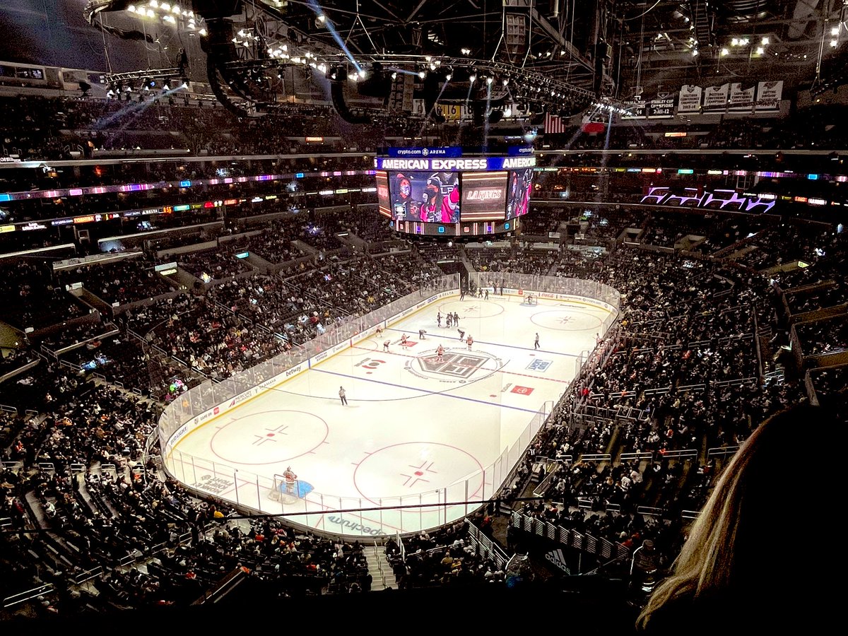 _youngsimba___'s tweet photo. First time at a hockey game~First time to a @LAKings game 🏒 !! https://t.co/jWph5n2Itj