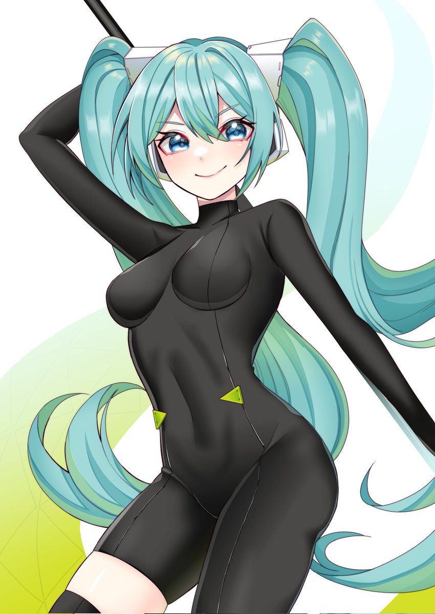 初音ミク ,レーシングミク 「レーミク2022
(インナー姿は妄想です) 」|マスもふﾌﾟﾝのイラスト
