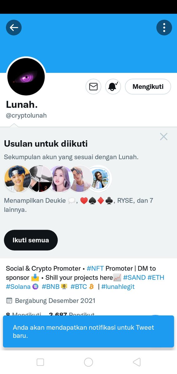 Firman82934503's tweet photo. @prctiu @cryptolunah Done https://t.co/Pn8qxrcZXG