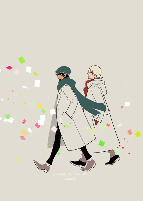 新年お散歩
スマホのロック画面用に描いたんですが使いたい方いらしたらどんぞ 大き目に描いたので設定の時に調節してね(さっきの画像解像度が低かったため再投稿ですいいねくださった方すいみません><;) 