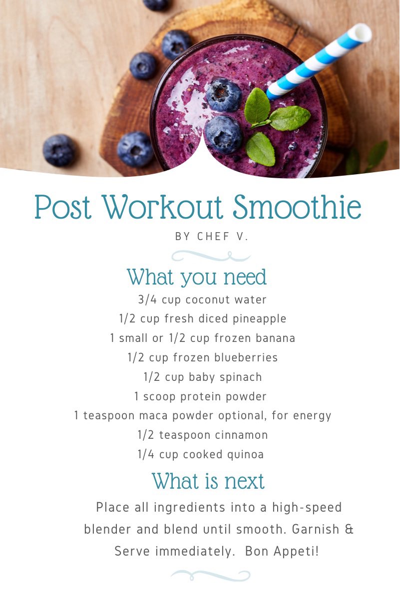 chefvertima's tweet photo. This is honestly my go-to post workout smoothie recipe and I can't wait for you to try it. Tap in, what’s your favourite post workout shake or food? https://t.co/iucdrlh4os