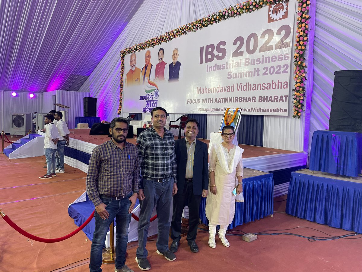 Participated in Industrial Business Summit 2022 at Mahemdavad on 01.01.2022  and emphasised on # sustainable development  and # regulatory requirements @ GPCB_HO , @ collectorkheda