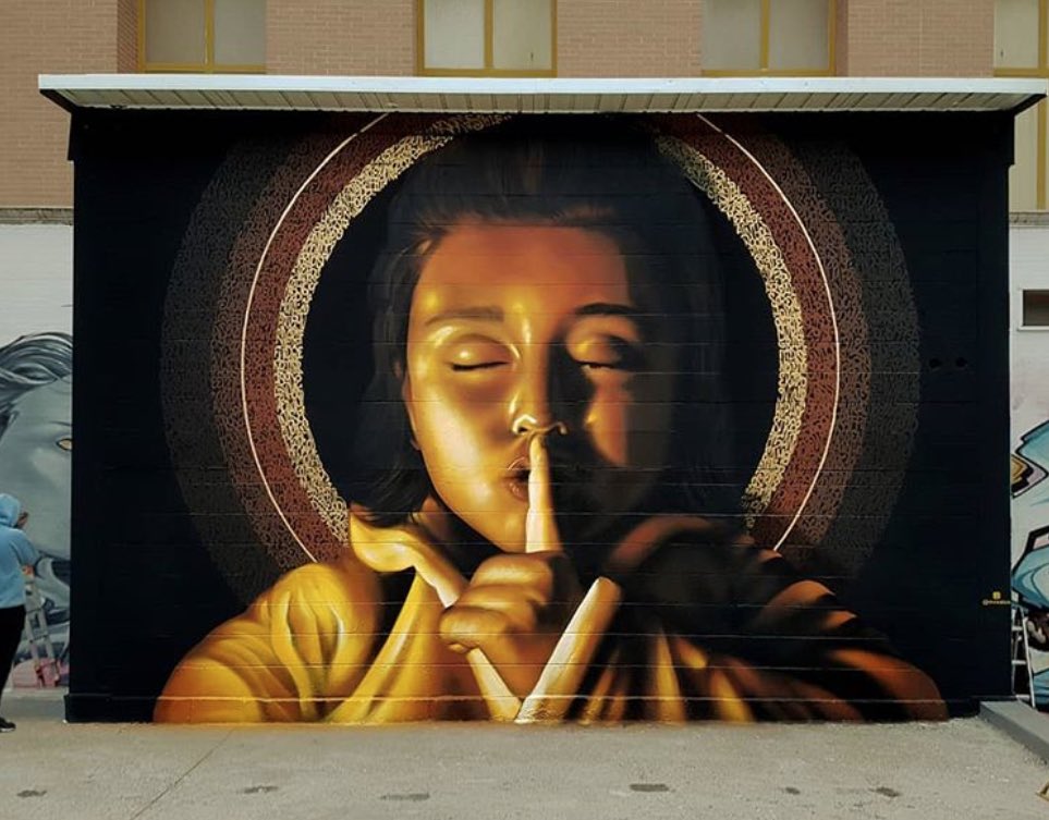 Paula_graffiti's tweet photo. "Silence" 🤫

#StreetArt by Moxaico in Vícar, Spain 🇪🇸 https://t.co/jESdSB2vzY