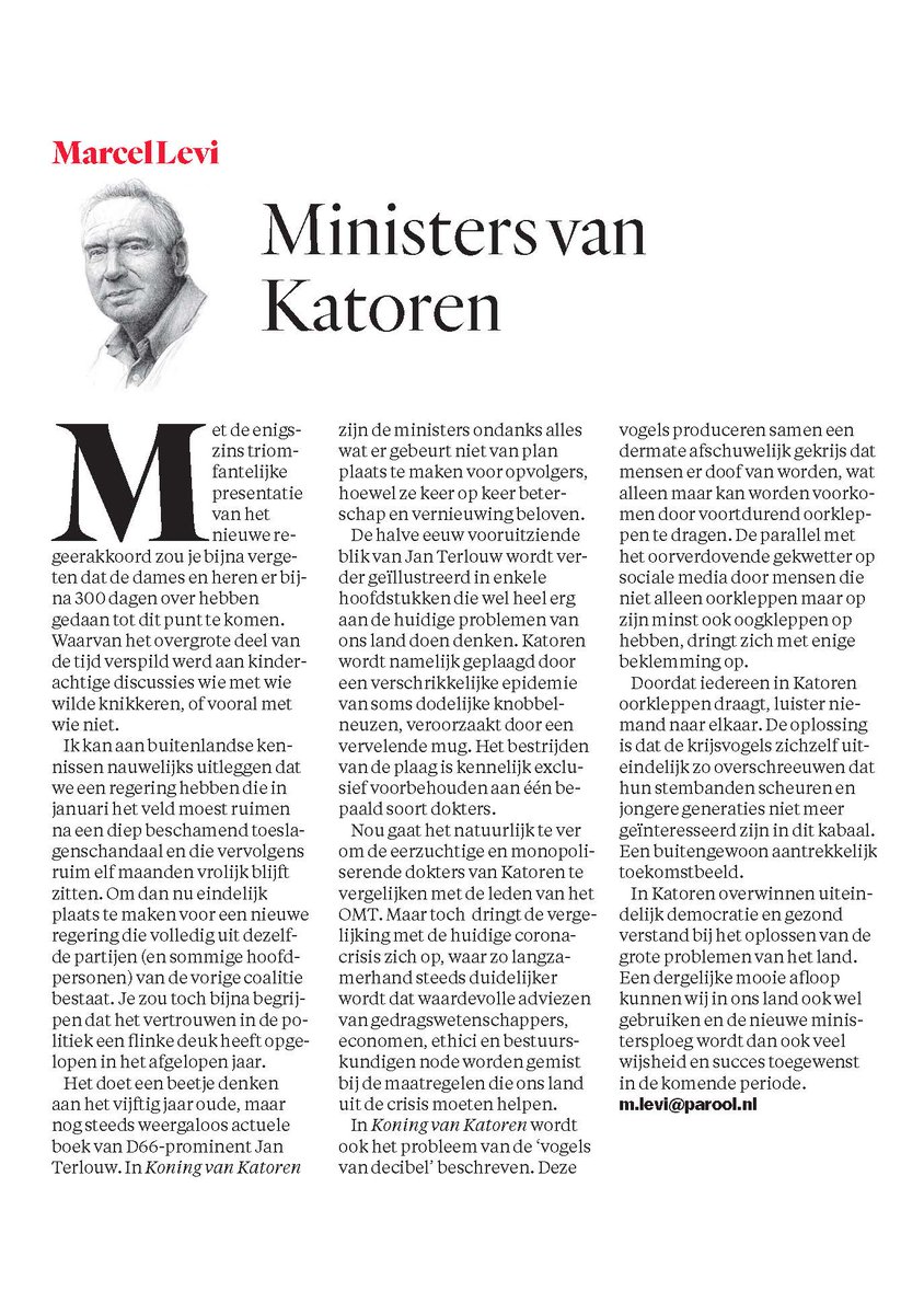Ministers van Katoren: de weergaloos visionaire vooruitblik van D66 prominent <a href="/JanTerlouw/">Jan Terlouw</a> 
parool.nl/columns-opinie…