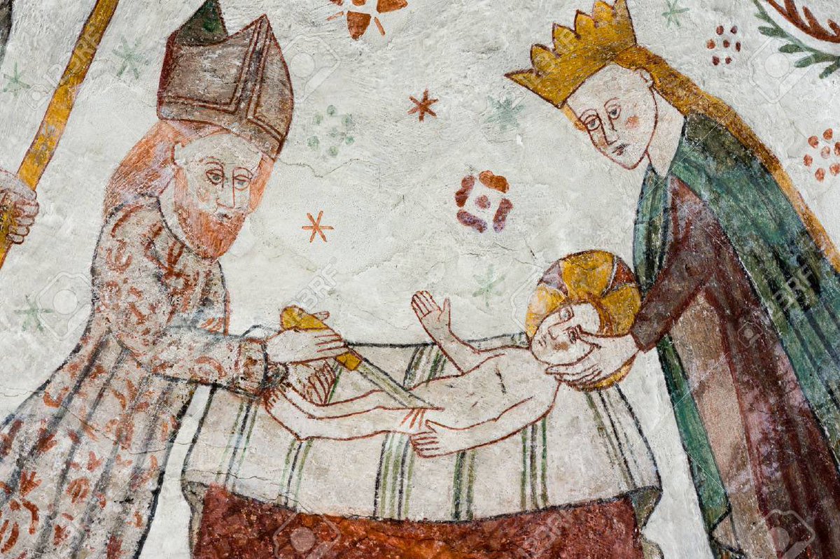 AliciaMimundo's tweet photo. Curioso fresco (finales de 1400) de la circuncisión de Jesús por el Sacerdote Zacarías, iglesia de Tingsted, Dinamarca https://t.co/BT3ihvyaqB