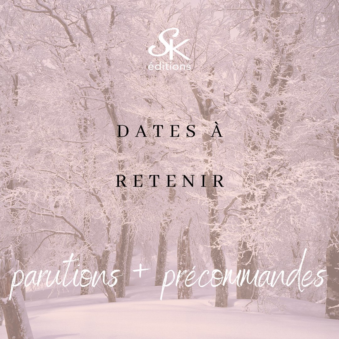 Vos rendez-vous du mois !
11 : jour de sortie
17  : préco Malféa, amour et complots de C.N. Ferry
19  : Préco La main au panier de Mell Jemsef
21 : préco Black debvils 4.5 5.5 6.5 version papier de Pierrette et Aurélie Lavallée
25 : jour de sortie