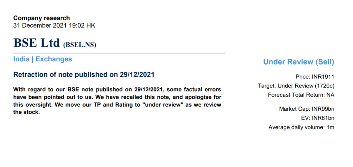 NageshDuvvuri's tweet photo. #investech recalled its report on #bseltd #bselimited :) https://t.co/Xim1VIG9am